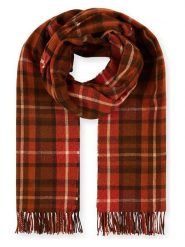 Lanerossi Wełniany szal w kolorze czerwono-pomarańczowym - 200 x 65 cm rozmiar: onesize. Czerwone szaliki i kominy Lanerossi, bez wzorów, z materiału. Za 165.99 zł.