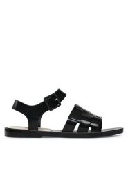 Melissa Sandały Basket Sandal Ad 33807 Czarny. Czarne sandały Melissa, bez wzorów, z tworzywa sztucznego, bez obcasa, na płaskiej podeszwie, bez zapięcia. Za 276.00 zł.