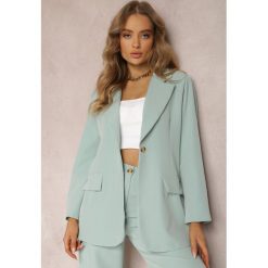 Miętowa Marynarka Mellatea. Zielone marynarki i żakiety Renee, s, bez wzorów, z koronki, eleganckie, bez ramiączek. W wyprzedaży za 71.99 zł.