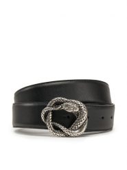 Just Cavalli Pasek Damski 78QA6F40 ZP296 Czarny. Czarne paski Just Cavalli, bez wzorów, ze skóry. Za 469.99 zł.