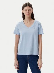 Gant T-Shirt Shield 4200750 Niebieski Regular Fit. Niebieskie t-shirty Gant, m, bez wzorów, z bawełny, bez kołnierzyka, bez ramiączek. Za 129.99 zł.