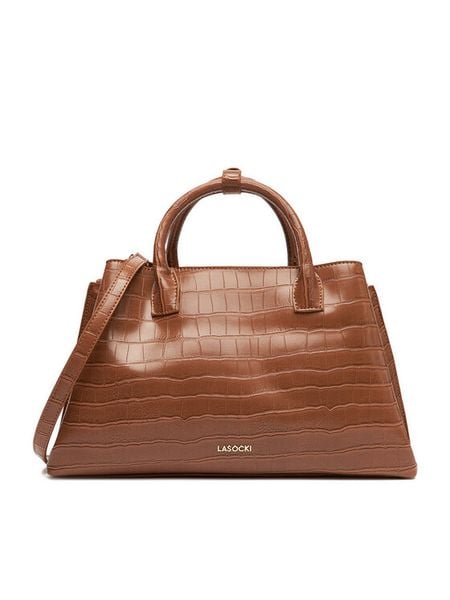 Lasocki Torebka C-LSK-M-008-08 Brązowy. Brązowe torebki klasyczne Lasocki, bez wzorów, z materiału, bez dodatków. Za 199.99 zł.