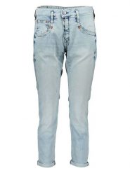 Herrlicher Dżinsy - Slim fit - w kolorze błękitnym rozmiar: W27. Niebieskie jeansy Herrlicher, z aplikacjami, ze skóry, klasyczne, z podwyższonym stanem. Za 123.53 zł.