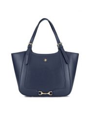Beverly Hills Polo Club Torebka BHPC-K-044-06 Granatowy. Niebieskie torebki klasyczne Beverly Hills Polo Club, bez wzorów, z materiału, bez dodatków. Za 249.99 zł.