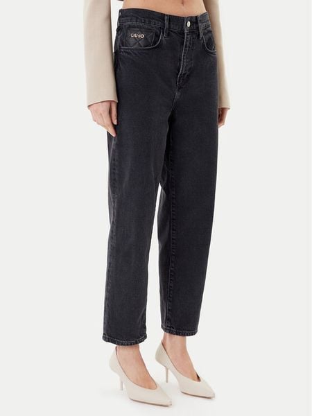 Liu Jo Jeansy UF5125 D4927 Czarny Straight Fit. Czarne jeansy Liu Jo, bez wzorów, z bawełny. Za 469.99 zł.