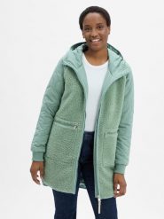 Ragwear Pluszowa parka - Longeddy Kobiety Sztuczne włókno zielony, L. Zielone płaszcze Ragwear, l, bez wzorów, z włókna. Za 479.95 zł.