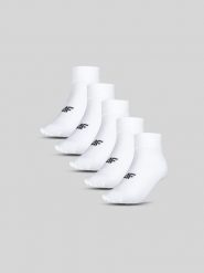 4F Skarpetki krótkie (5-pack) damskie - białe 39-42. Białe skarpetki 4f, bez wzorów, z bawełny. Za 59.99 zł.