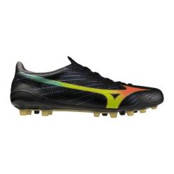 Buty piłkarskie Mizuno Alpha III Elite AG. Czarne buty treningowe Mizuno, bez wzorów, bez zapięcia, do piłki nożnej. Za 1,101.50 zł.