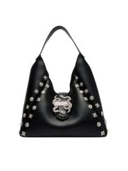 Just Cavalli Torebka 80RA4BA6 Czarny. Czarne torebki klasyczne Just Cavalli, bez wzorów, ze skóry, bez dodatków. Za 869.99 zł.