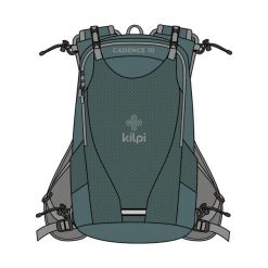 Plecak do biegania i na rower Kilpi CADENCE 10-U. Zielone plecaki Kilpi, bez wzorów, z nylonu, bez dodatków. Za 390.00 zł.