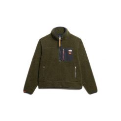 Kurtka polarowa 1/2 zip retro vintage damska Superdry. Zielone kurtki Superdry, bez wzorów, z polaru, retro, bez kaptura. Za 425.75 zł.