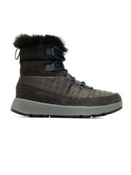 Columbia Botki zimowe "Slopeside Peak Luxe" w kolorze antracytowym rozmiar: 38. Czarne botki Columbia, bez wzorów, z materiału, bez obcasa, bez zapięcia. Za 230.00 zł.