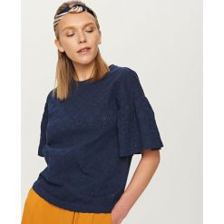 Bluzka z szerokimi rękawami - Granatowy. Bluzki marki Reserved. W wyprzedaży za 49.99 zł.