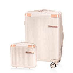 Zestaw mała walizka i mały kuferek BETLEWSKI Beżowy ZEST BWA-029 BEZ S. Brązowe walizki Betlewski, małe. Za 239.99 zł.