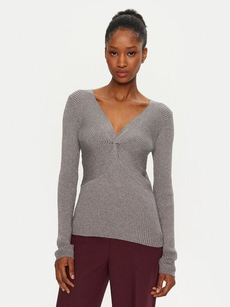 Artigli Sweter ACMA000110 Szary Slim Fit. Szare swetry Artigli, l, bez wzorów, z wiskozy, bez ramiączek. Za 169.99 zł.