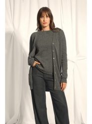Just Cashmere Kaszmirowy kardigan "Chelsea" w kolorze antracytowym rozmiar: M. Czarne swetry Just Cashmere, m, bez wzorów, z kaszmiru, bez ramiączek. Za 426.99 zł.