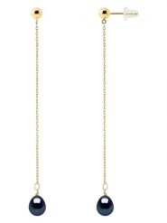 Mitzuko Złote kolczyki z perłami rozmiar: onesize. Niebieskie kolczyki Mitzuko, z perłą, złote. Za 739.99 zł.