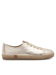 Lasocki Espadryle WI16-BENTA-01 Złoty. Żółte espadryle Lasocki, bez wzorów, ze skóry, bez obcasa. Za 199.99 zł.