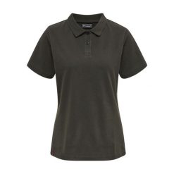 Damska elastyczna koszulka polo Hummel Red. Czarne t-shirty sportowe Hummel, xs, bez wzorów, z tkaniny, bez ramiączek, na golfa. Za 147.50 zł.