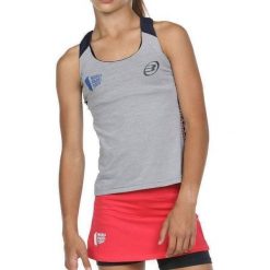 Bullpadel Wpt Ravolta G Tank Top. Szare topy bullpadel, bez wzorów, z nylonu, sportowe, bez kołnierzyka, bez ramiączek. Za 157.25 zł.