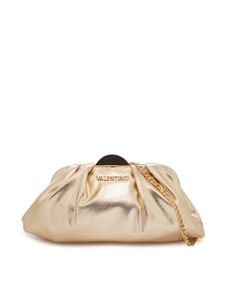 Valentino Torebka Iside VBS9YA17 Złoty. Żółte kopertówki Valentino, bez wzorów, ze skóry, wizytowe, bez dodatków. Za 466.99 zł.
