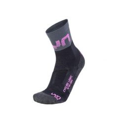 Skarpety UYN Light Lady Socks Black Grey Rose Violet. Czarne skarpetki Uyn, bez wzorów. Za 74.99 zł.