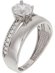 OR ÉCLAT Złoty pierścionek "De Moi à Toi" z cyrkoniami rozmiar: 48. Szare pierścionki Or Éclat, z cyrkonią, złote. Za 1,304.99 zł.