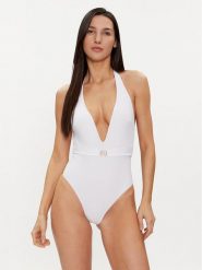 Guess Strój kąpielowy E4GJ50 MC04R Biały. Białe stroje jednoczęściowe Guess, z aplikacjami, z syntetyku. Za 629.99 zł.