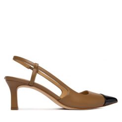 Czółenka MICHAEL Michael Kors. Brązowe czółenka MICHAEL Michael Kors, bez wzorów, bez obcasa, bez zapięcia. Za 769.99 zł.