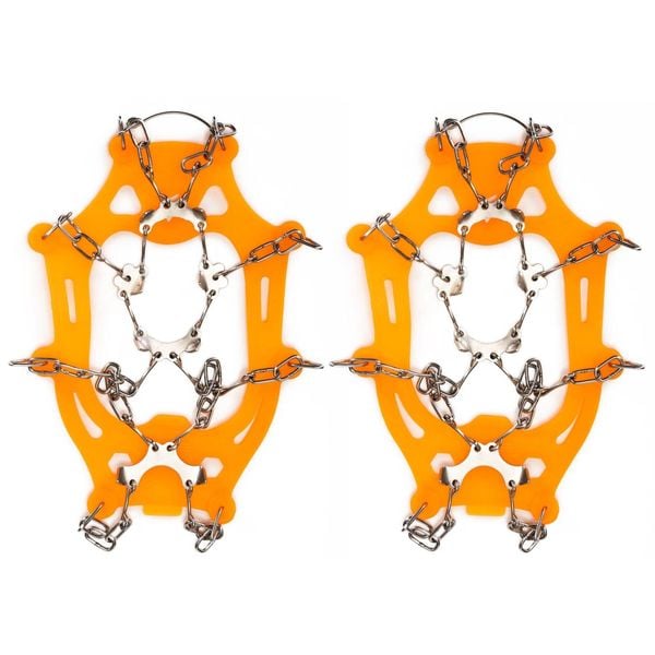 Raczki na buty turystyczne stalowe antypoślizgowe nakładki rozmiar 40-45. Brązowe buty trekkingowe Springos, bez wzorów, bez zapięcia, trekkingowe. Za 24.99 zł.