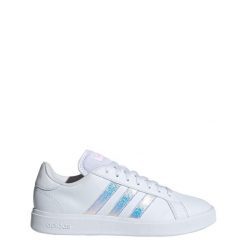 Buty Grand Court Base 2.0. Białe buty treningowe adidas, bez wzorów, z materiału, bez zapięcia, na fitness i siłownię. Za 239.00 zł.
