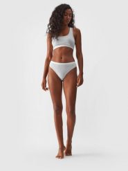 4F Bielizna stringi (2-pack) damskie - szare S. Szara stringi 4f, bez wzorów, z bawełny. W wyprzedaży za 39.99 zł.