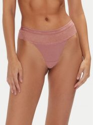 Calvin Klein Underwear Stringi 000QF7980E Różowy. Czerwone stringi Calvin Klein Underwear, bez wzorów, z syntetyku. Za 59.99 zł.