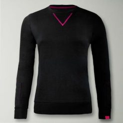 Bluza damska z bawełny NEBI czarna. Czarne bluzy LEGEA, bez wzorów, z bawełny, sportowe, bez ramiączek, bez kaptura. Za 86.00 zł.