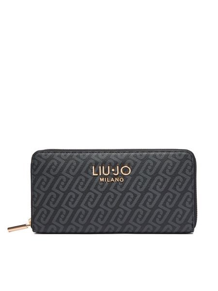 Liu Jo Portfel AF6170 E1137 Czarny. Czarne portfele Liu Jo, bez wzorów, ze skóry. Za 249.99 zł.