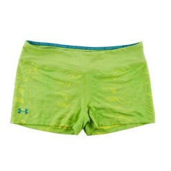 Second life - Under Armour krótkie spodenki damskie do biegania - Stan dobry. Zielone szorty sportowe Under Armour, bez wzorów, do biegania. Za 63.86 zł.