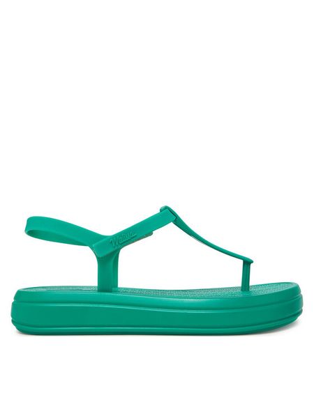 Melissa Sandały Sun Leme Platform Ad 35959 Zielony. Zielone sandały Melissa, bez wzorów, z tworzywa sztucznego, bez obcasa, na płaskiej podeszwie, bez zapięcia. Za 199.99 zł.