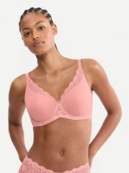 Triumph Biustonosz z fiszbiną Amourette 10210670 Różowy. Czerwone biustonosze Triumph, bez wzorów, z syntetyku. Za 164.00 zł.