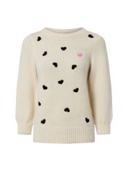 More & More Sweter damski z dzianiny Kobiety Sztuczne włókno beżowy|czarny wzorzysty, 44. Brązowe swetry More & More, bez wzorów, z dzianiny, bez ramiączek. Za 429.95 zł.