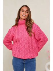 Soft Cashmere Golf w kolorze różowym rozmiar: 34/36. Różowe swetry Soft Cashmere, bez wzorów, z kaszmiru, klasyczne, bez ramiączek. Za 88.23 zł.