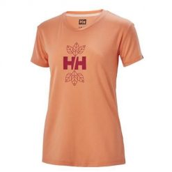 Koszulka sportowa damska Helly Hansen Skog Graphic. Brązowe t-shirty sportowe Helly Hansen, s, bez wzorów, bez ramiączek. Za 214.00 zł.