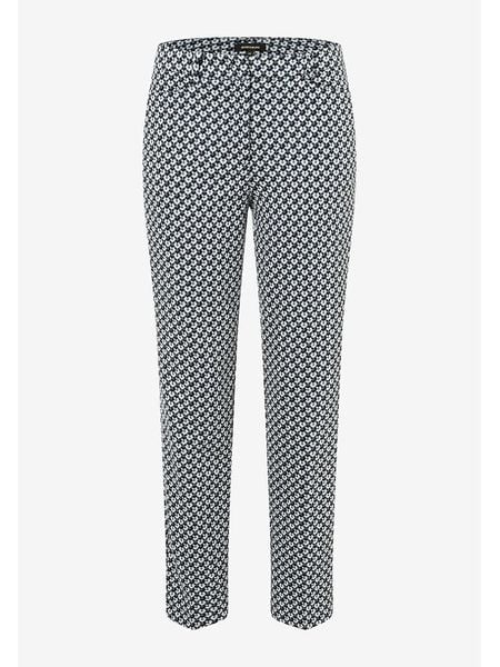 More & More Spodnie w kolorze czarno-białym rozmiar: 34. Białe spodnie materiałowe More & More, bez wzorów, z materiału. Za 88.02 zł.