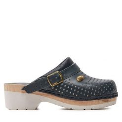 Klapki Scholl. Niebieskie klapki Scholl, bez wzorów, bez obcasa, bez zapięcia. Za 269.00 zł.