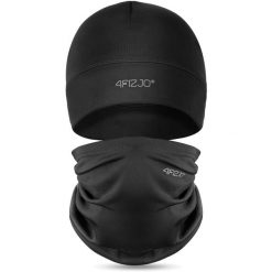 Czapka i komin - zestaw termiczny 4FIZJO one size. Czarne czapki zimowe 4FIZJO, bez wzorów, sportowe. Za 79.99 zł.