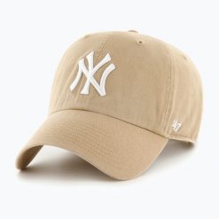 Czapka z daszkiem 47 Brand MLB New York Yankees CLEAN UP W/No Loop Label. Brązowe czapki z daszkiem 47 Brand, na wiosnę, bez wzorów. Za 89.99 zł.
