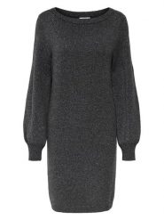 JDY Sukienka dzianinowa w kolorze antracytowym rozmiar: M. Czarne sukienki JDY, m, bez wzorów, z dzianiny, bez kołnierzyka, bez ramiączek, mini. Za 118.56 zł.