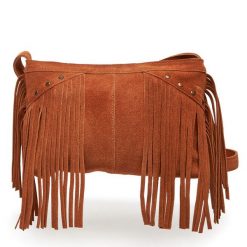 Torebka Pieces. Brązowe listonoszki Pieces, bez wzorów, bez dodatków. Za 179.99 zł.
