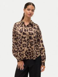 Vero Moda Koszula Merle 10316597 Brązowy Loose Fit. Brązowe koszule Vero Moda, s, bez wzorów, z syntetyku, bez kołnierzyka, bez ramiączek. Za 79.99 zł.