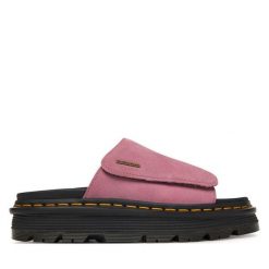 Klapki Dr. Martens. Czerwone klapki Dr Martens, bez wzorów, bez obcasa, bez zapięcia. Za 543.99 zł.