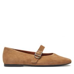 Baleriny Vagabond Shoemakers. Brązowe baleriny Vagabond Shoemakers, bez wzorów, bez obcasa, bez zapięcia. Za 399.99 zł.